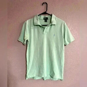 Polo Ralph Lauren Shirt Boys Size Large Mint Green Rugby Preppy Heritage